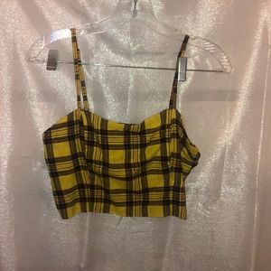 Yellow “clueless” crop top size medium